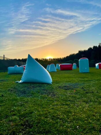 Palm Bay Paintball Parks speedball field during another beautiful Florida Sunset