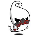 Nerd Ghost logo wearing a respirator mask