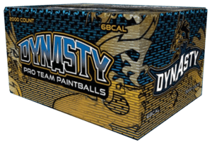 A Case of Dynasty Paintballs made by Gi Sportz contains 2000 paintballs