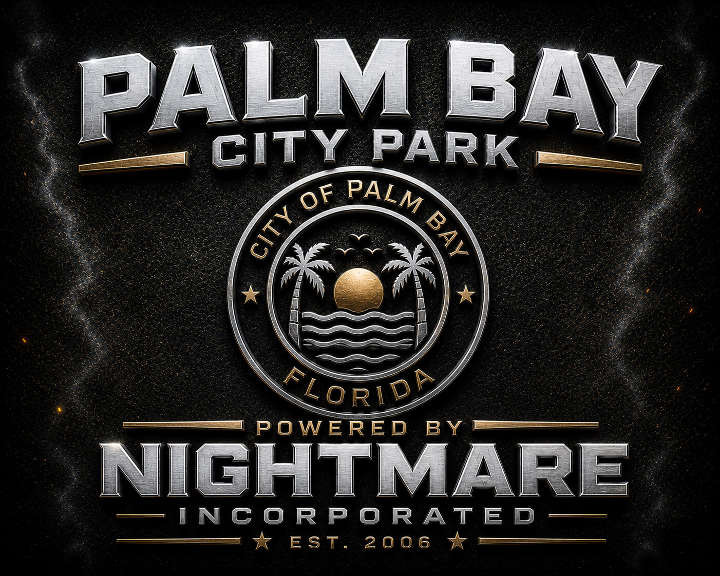 Palm Bay City and Nightmare Inc Logo