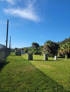 Palm Bay Paintball Park's Main Paintball field and amazing Florida grass