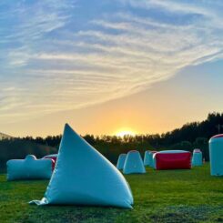 Palm Bay Paintball Parks speedball field during another beautiful Florida Sunset