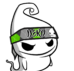 Palm Bay Paintball and Airsoft Parks Nerd Ghost logo wearing a Green NERD headband