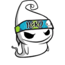 Palm Bay Paintball and Airsoft Parks Nerd Ghost logo wearing a Island NERD headband