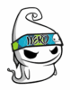 Palm Bay Paintball and Airsoft Parks Nerd Ghost logo wearing a Island NERD headband