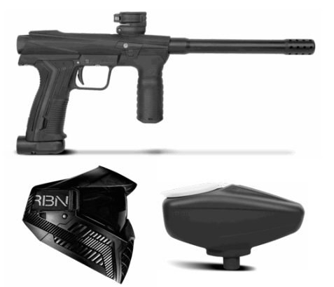 Rental Gear Paintball Rental Equipment - Emek 100, CRBN Mask and Pal Loader
